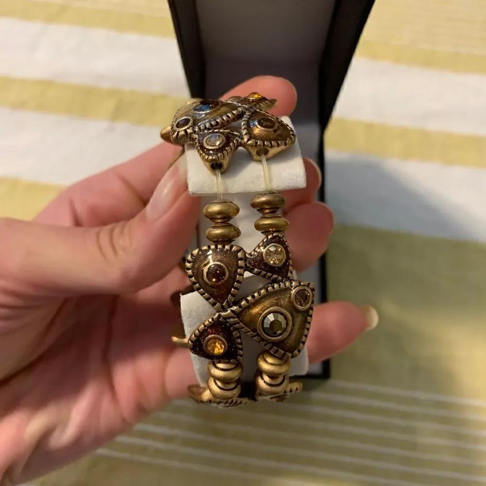 Chico's Gold Elastic Beaded Watch